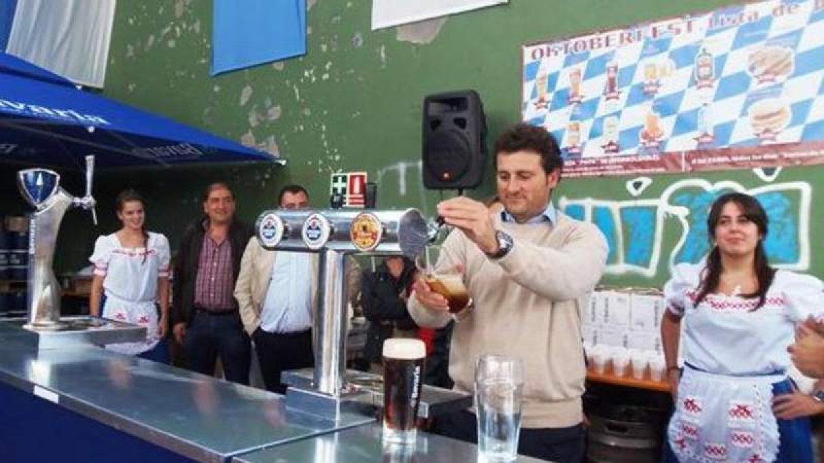 García inauguró el año pasado la primera feria de la cerveza.