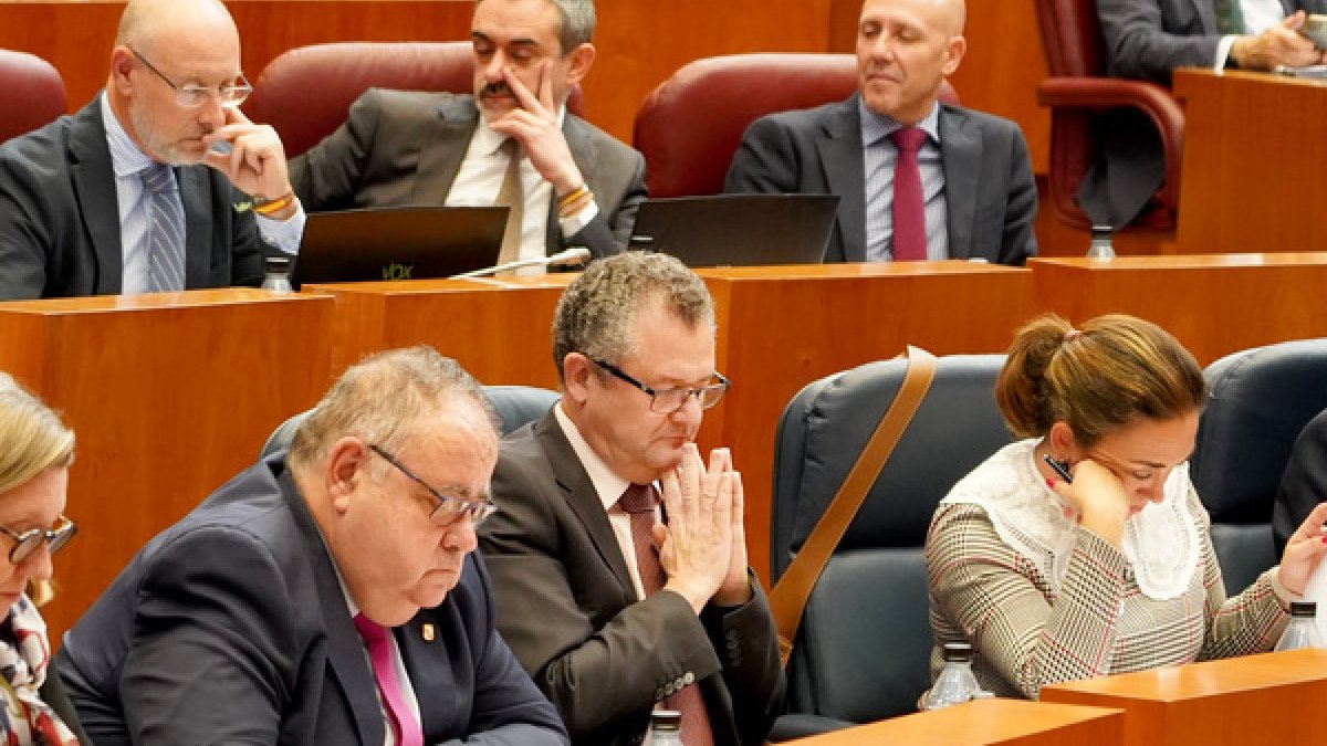 Intervención de la consejera de Educación, Rocío Lucas, en el Pleno de las Cortes de Castilla y León. LETICIA PÉREZ