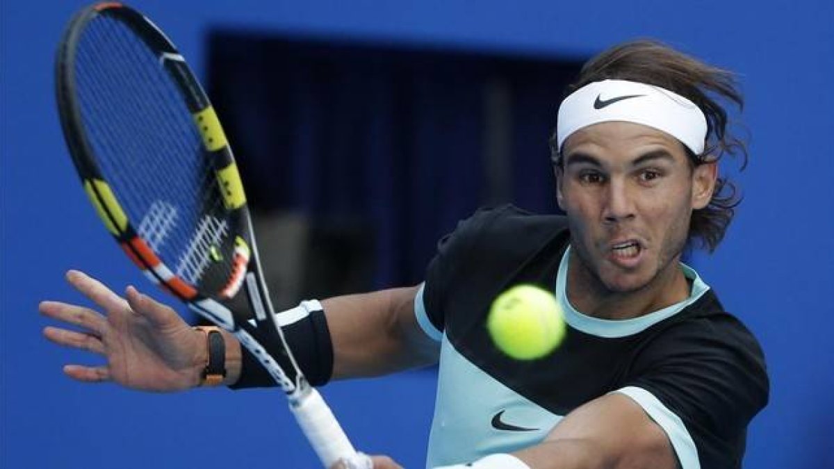 Rafa Nadal durante su encuentro de cuartos de final del Abierto de Pekín.