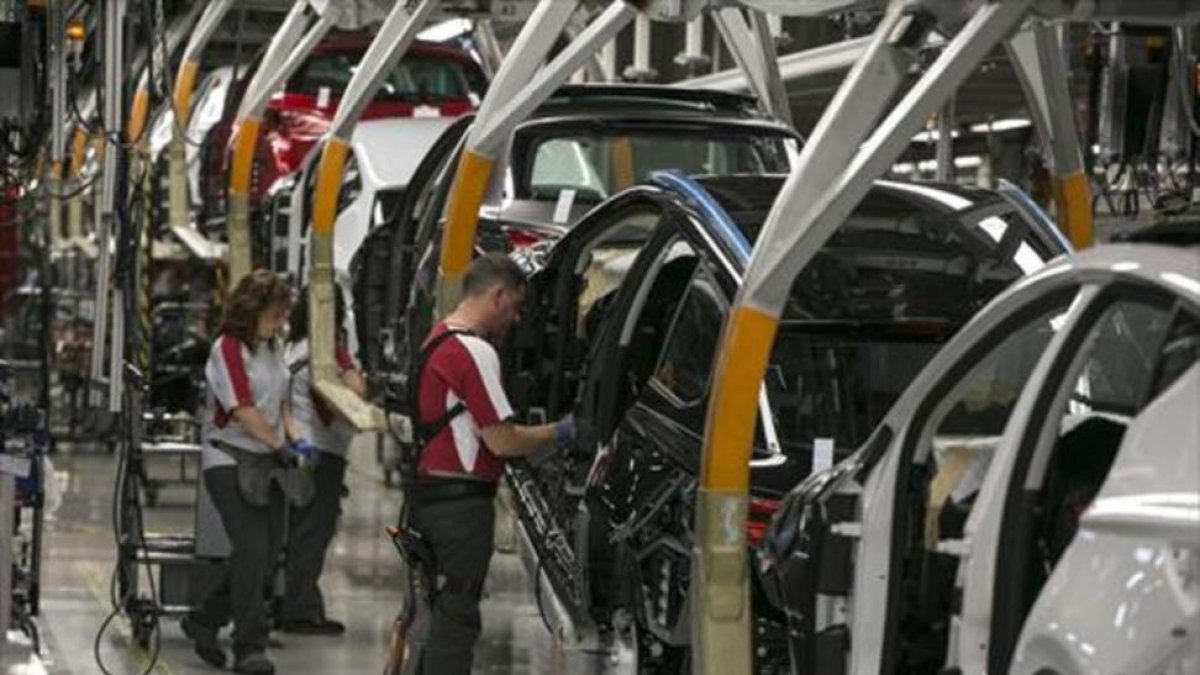 Cadena de montaje de Seat en Martorell.