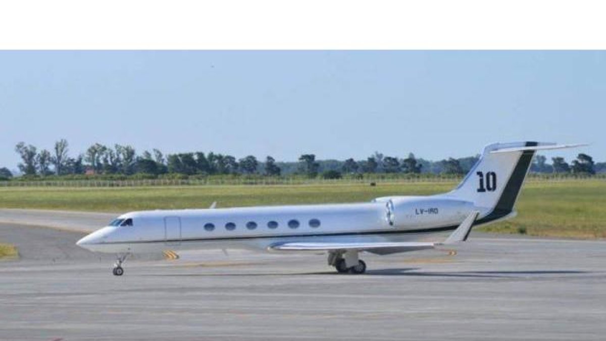 El prohibitivo jet de Messi es un Gulfstream V. CLARÍN/INSTAGRAM/FACEBOOK