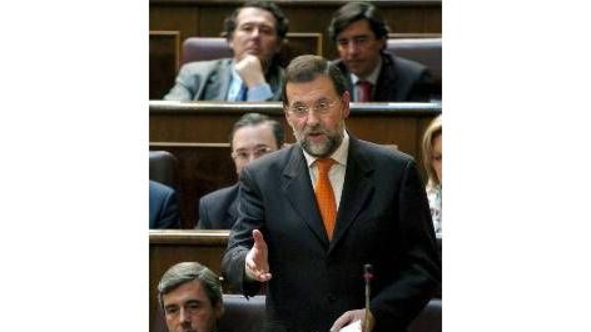 Mariano Rajoy, ayer durante la sesión de control al Gobierno