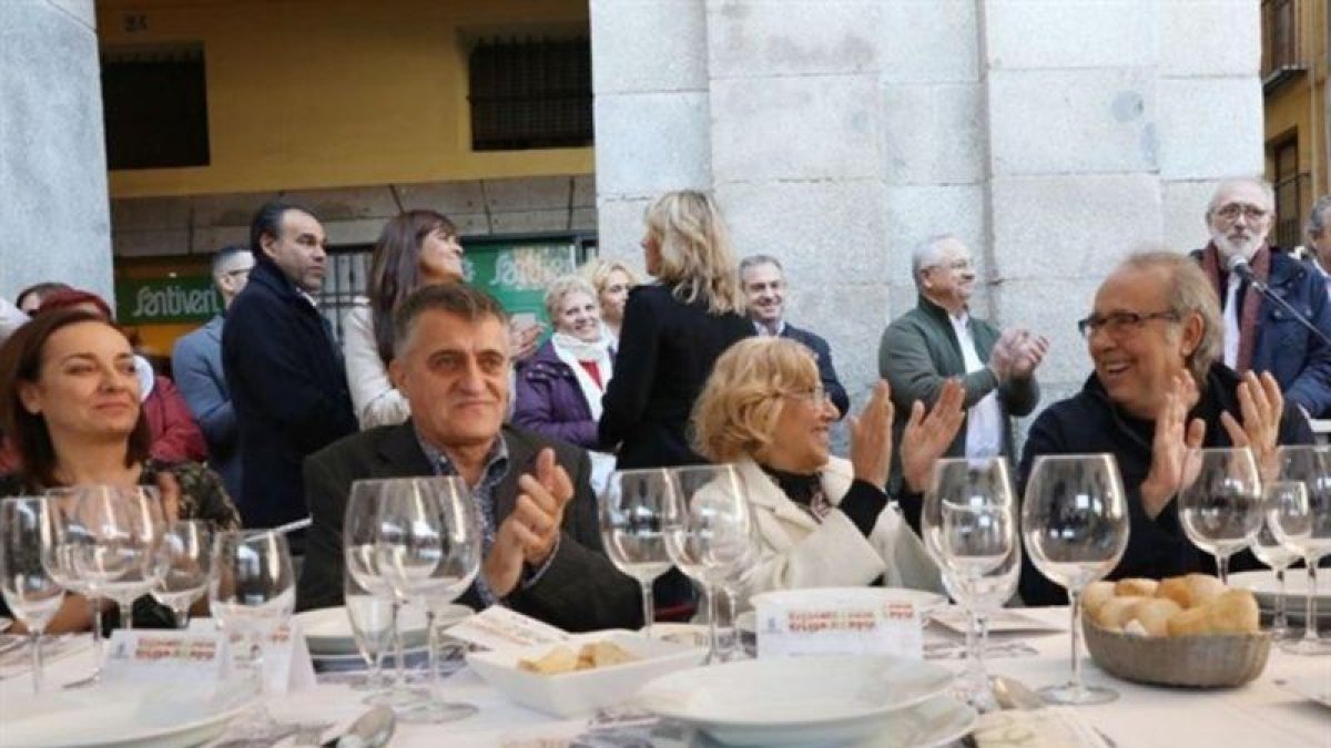Imagen de la comida catalano-madrileña por el dialógo de este martes en Madrid.