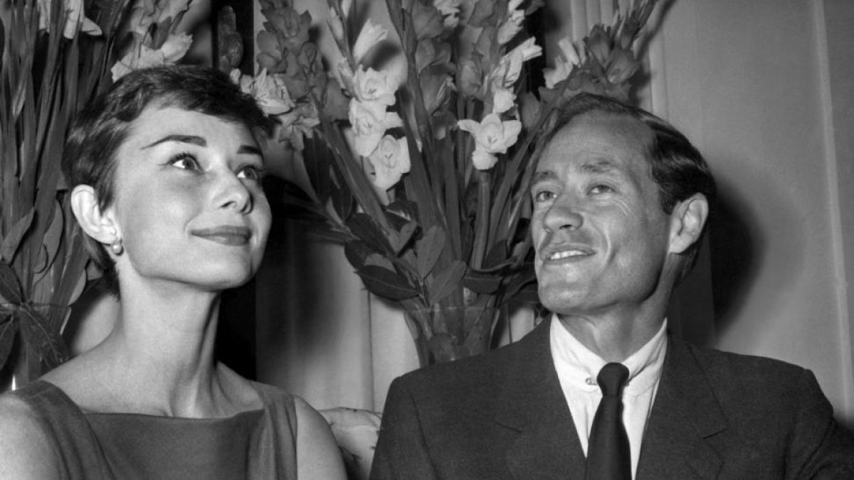 Audrey Hepburn, con su primer marido y también actor Mel Ferrer, en septiembre de 1954.