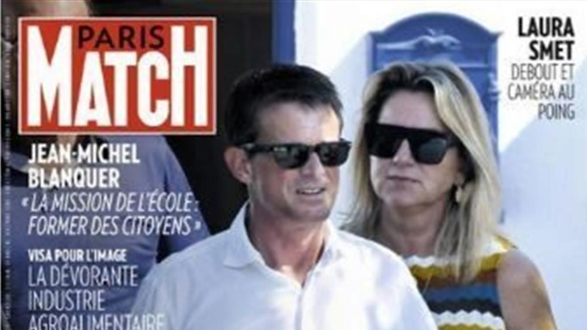 Manuel Valls y Susana Gallardo, en París Match.