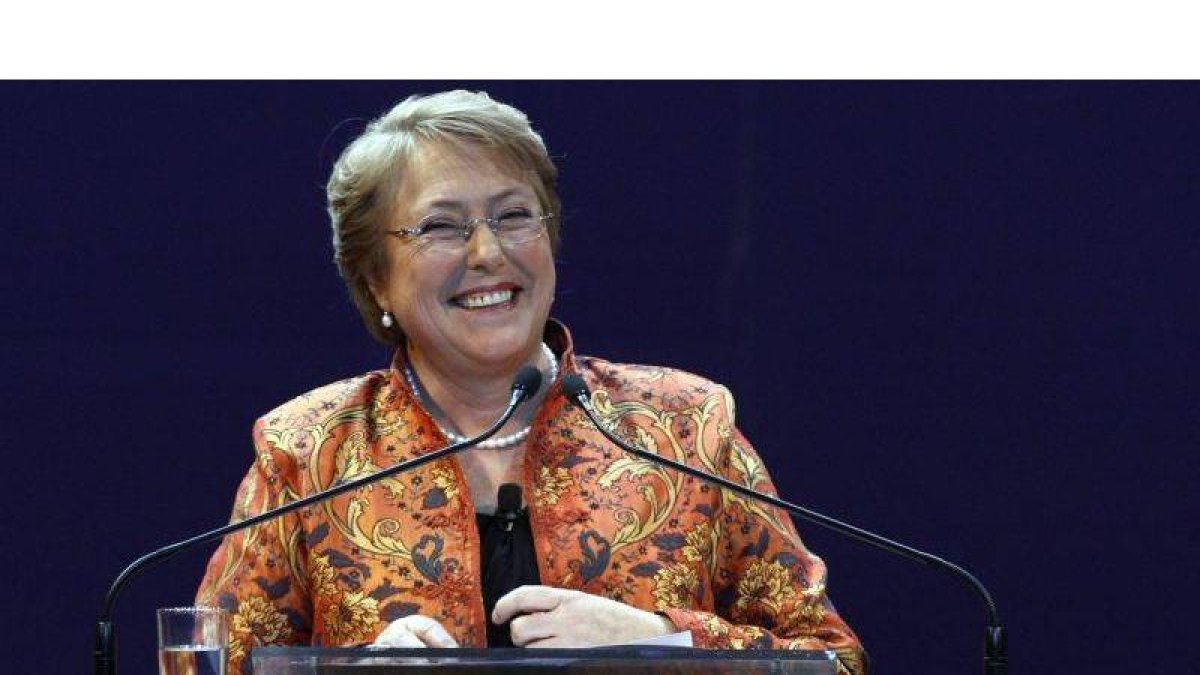Michelle Bachelet, durante el acto celebrado en Chile.