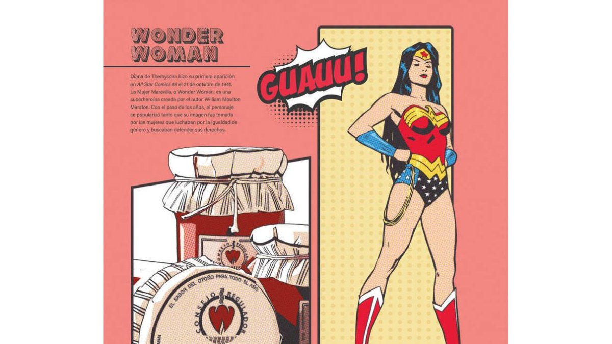 El rojo del traje de ‘Wonder Woman’ y el de los pimientos asados, en la hoja de octubre. DL