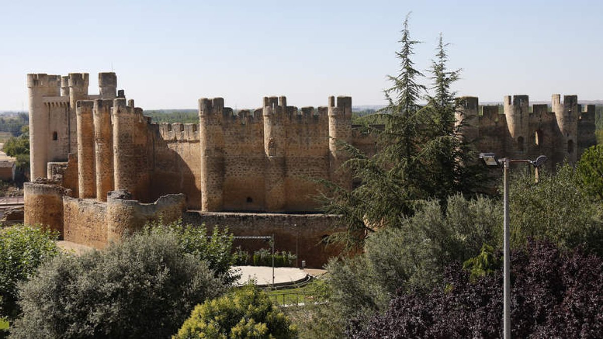 Panorámica del Castillo de Valencia de Don Juan, referente histórico y arquitectónico del sur de la provincia, sobre el que se llevarán a cabo los trabajos. FERNANDO OTER0