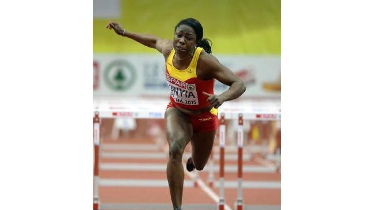 La atleta española Josephine Onyia, el pasado mes de marzo. en los Europeos de Atletismo celebrados en Praga ( República Checa).