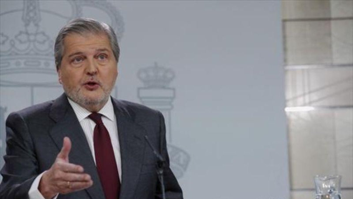 Íñigo Méndez de Vigo, ministro portavoz, ayer en la Moncloa.