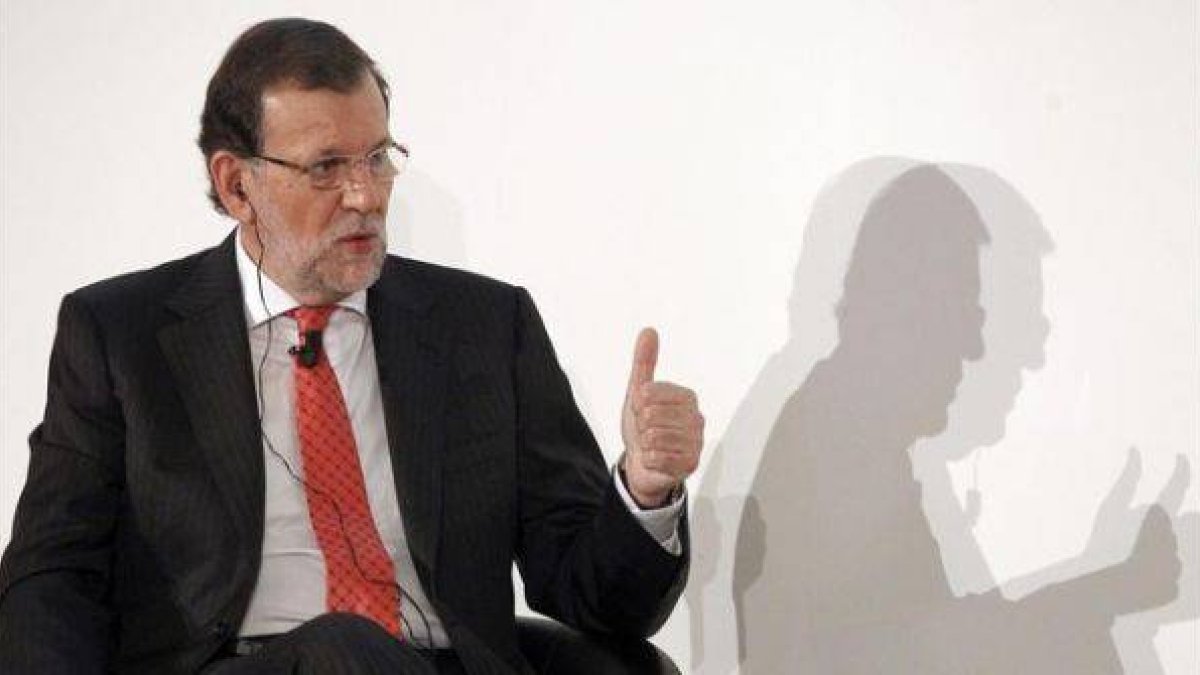 Mariano Rajoy, durante su intervención en el acto del 'Financial Times'.