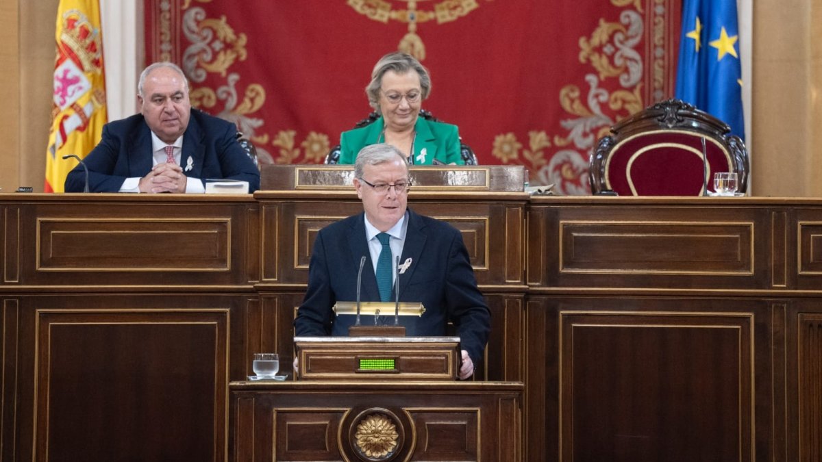 Antonio Silván, durante su intervención. DL