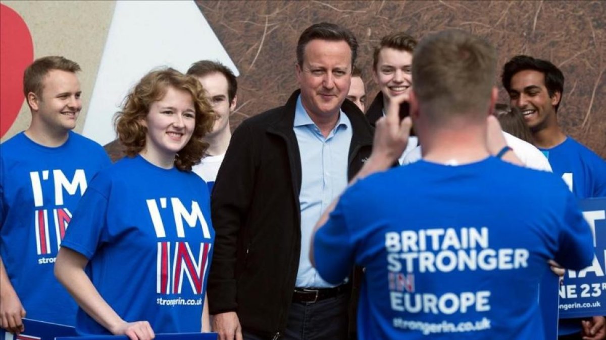 El primer ministro británico, David Cameron, hace campaña para permanecer en la UE y evitar el Brexit.