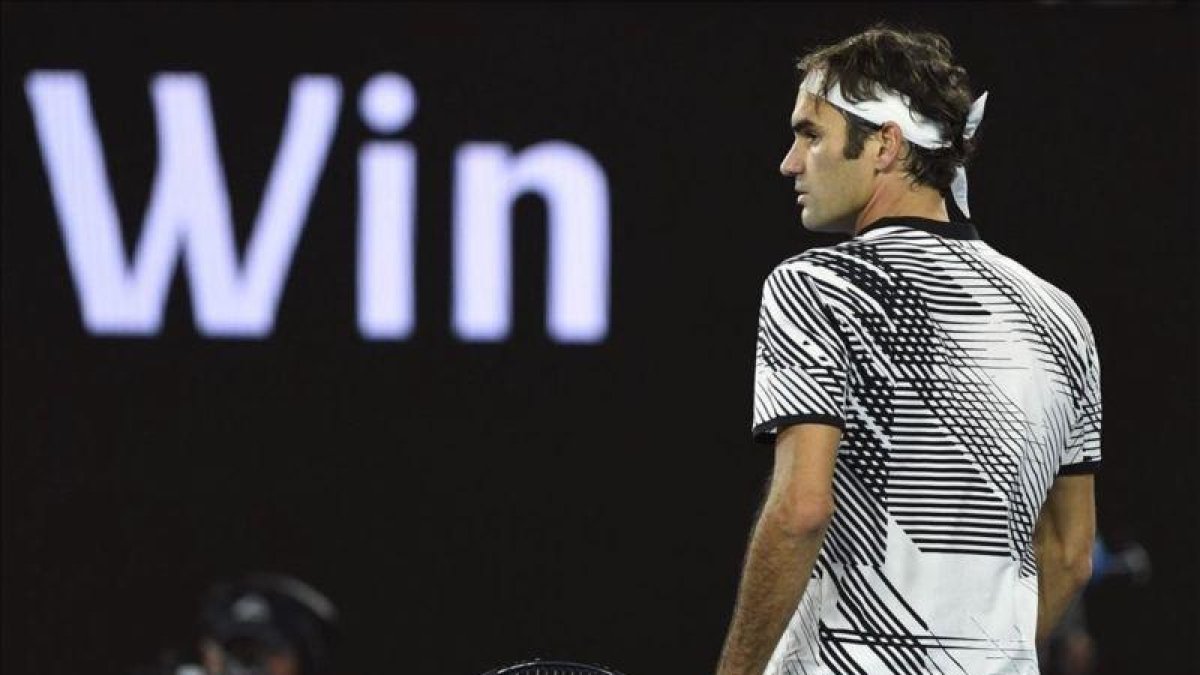 Roger Federer, en la semifinal ante Wawrinka.