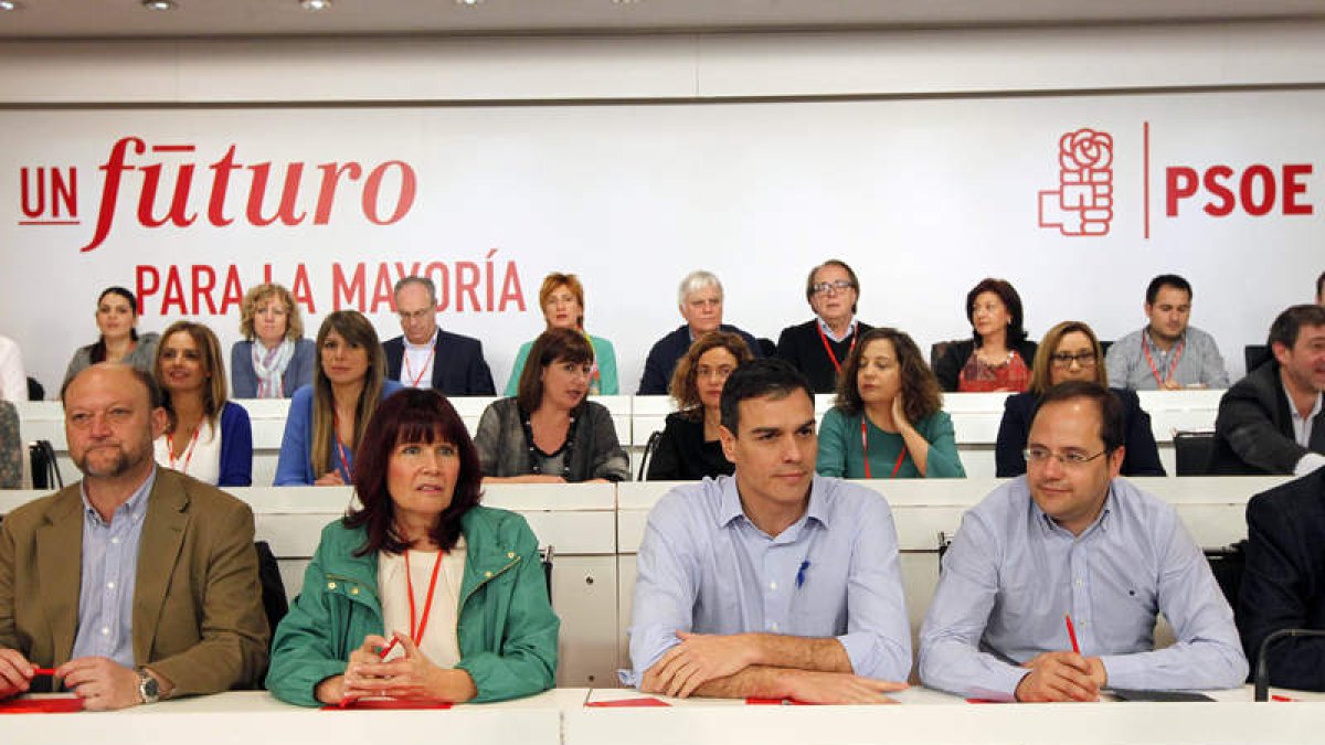 El secretario general del PSOE, Pedro Sánchez, preside el Comité Federal del partido. JUAN LÁZARO