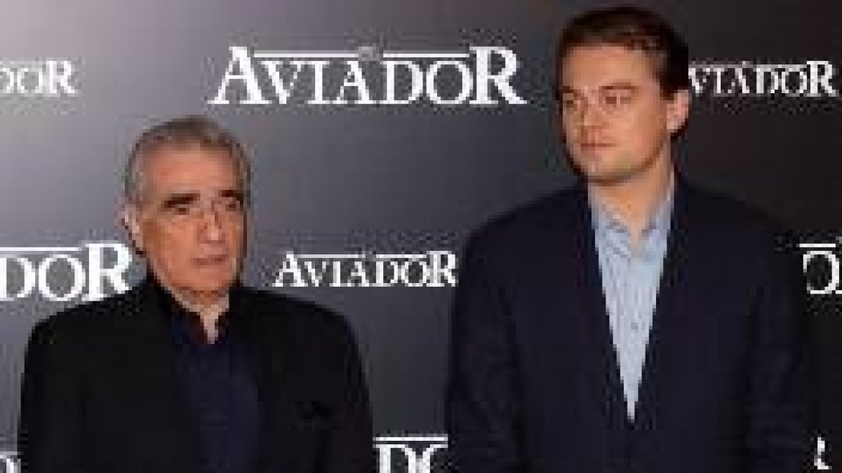 Leonardo di Caprio y Martin Scorsese en la presentación de la película en Madrid