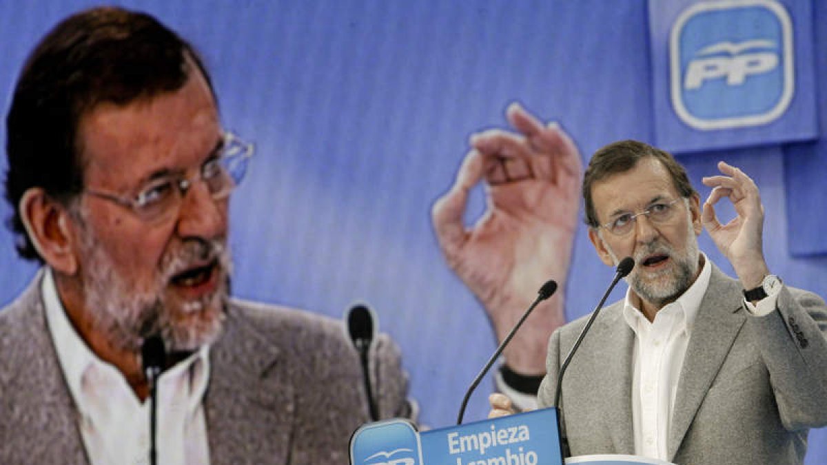 Rajoy, durante su intervención en La Coruña.