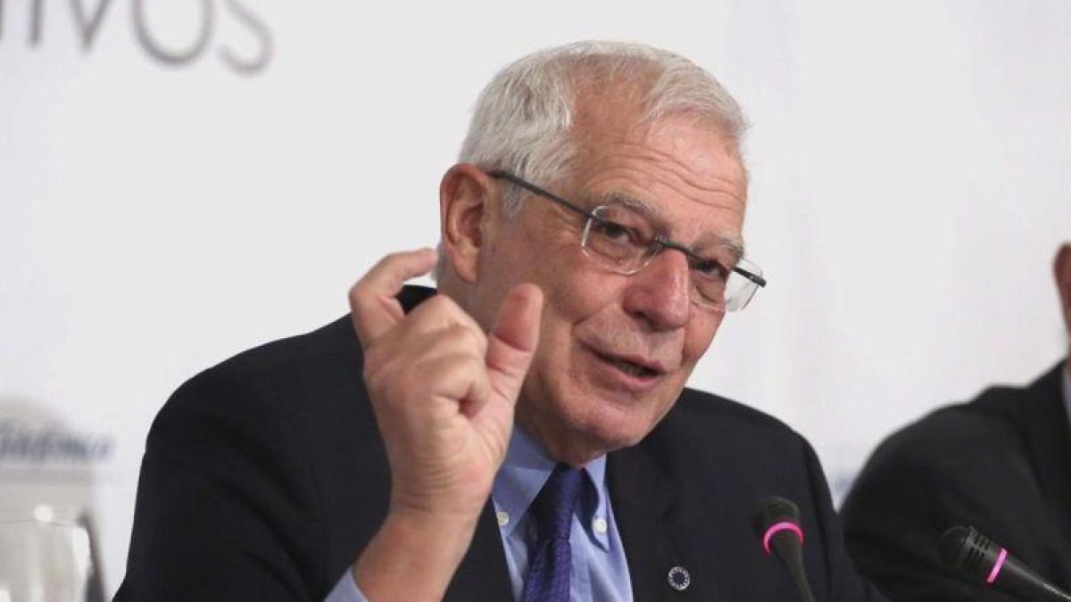 El ministro de Asuntos Exteriores, Josep Borrell, este lunes en Madrid.