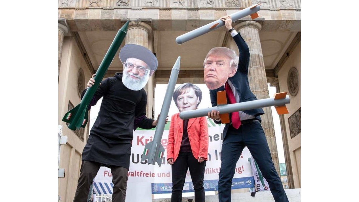 Activistas contra las armas nucleares esta semana e Berlín.