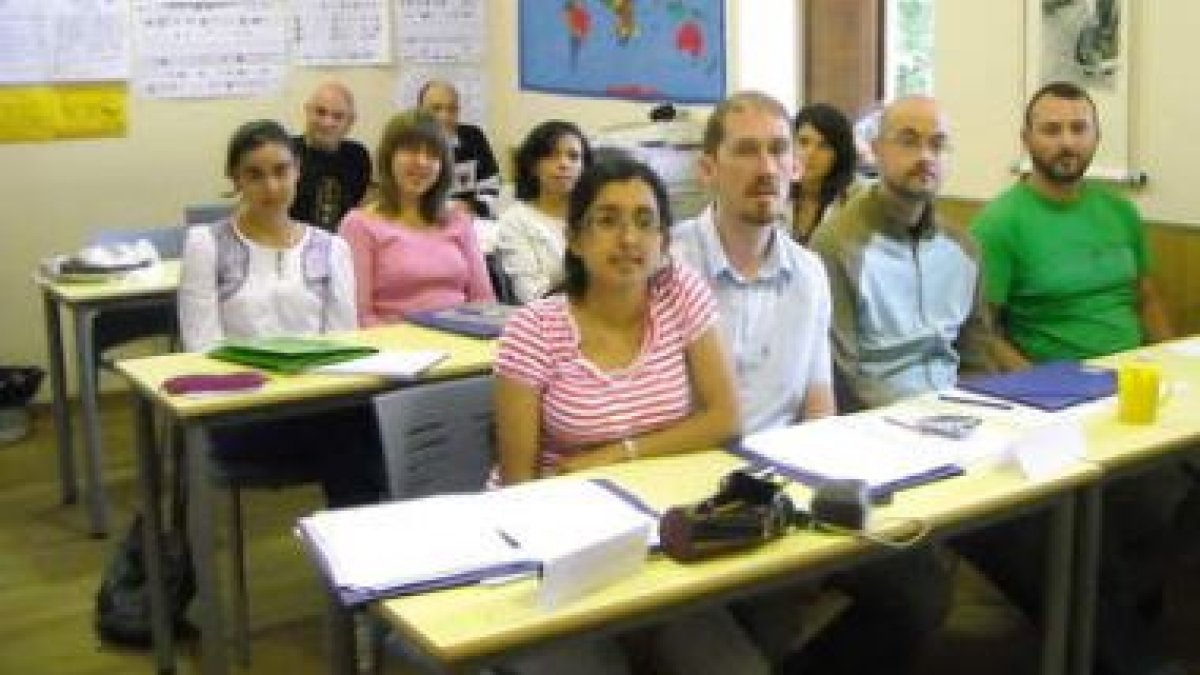 Alumnos asistentes al curso de griego en Villablino.