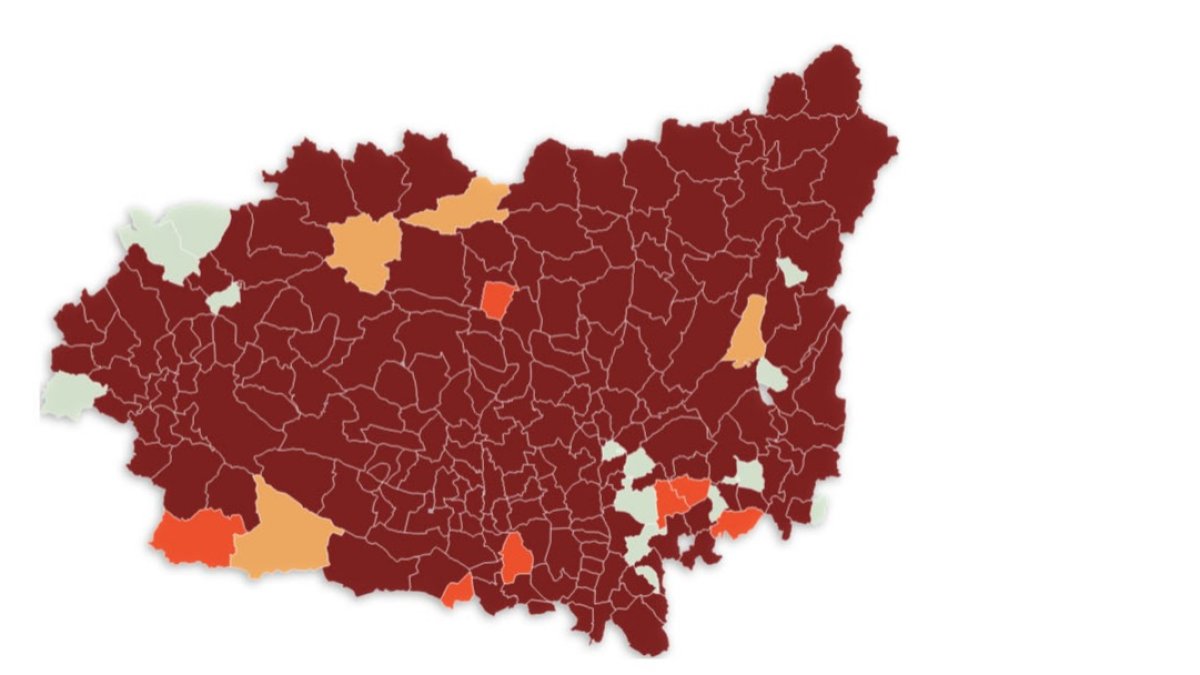 Mapa de municipios, hoy