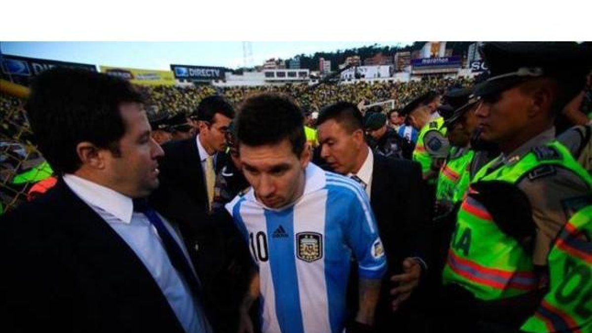 Messi, a la conclusión de su último partido con Argentina.