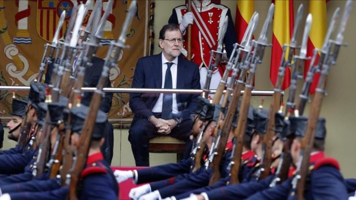 Mariano Rajoy durante el desfile del 12 de octubre del 2016.