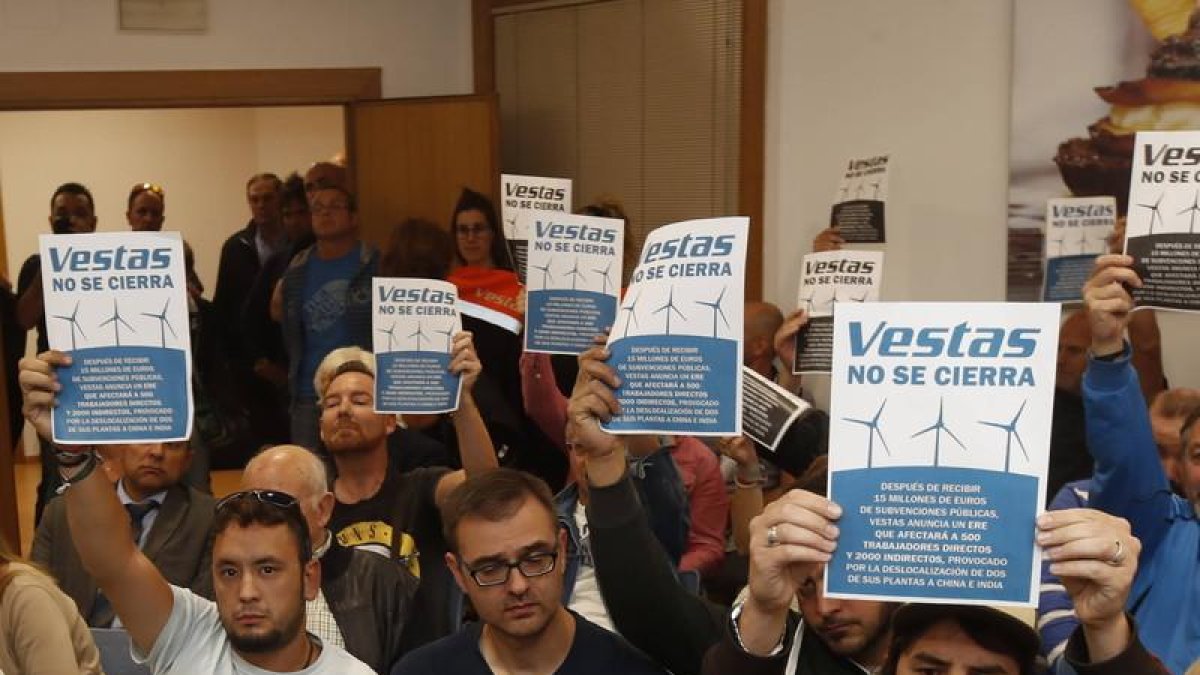 Protesta de trabajadores de Vestas.