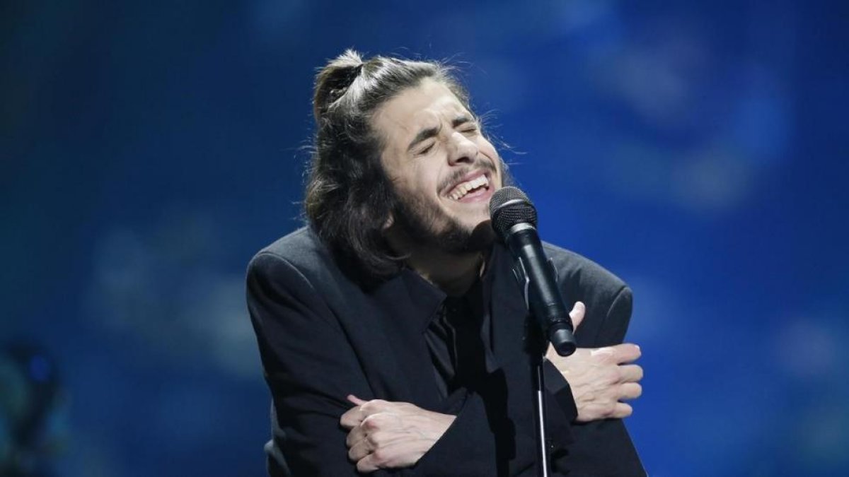 Salvador Sobral, durante su actuación en Portugal.