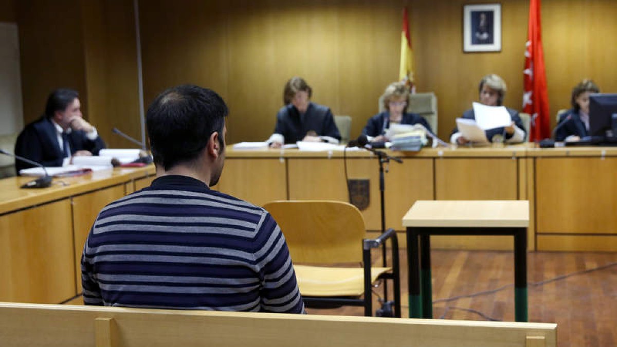 Daniel Pérez durante la celebración del juicio en la Audiencia de Madrid. CHEMA MOYA