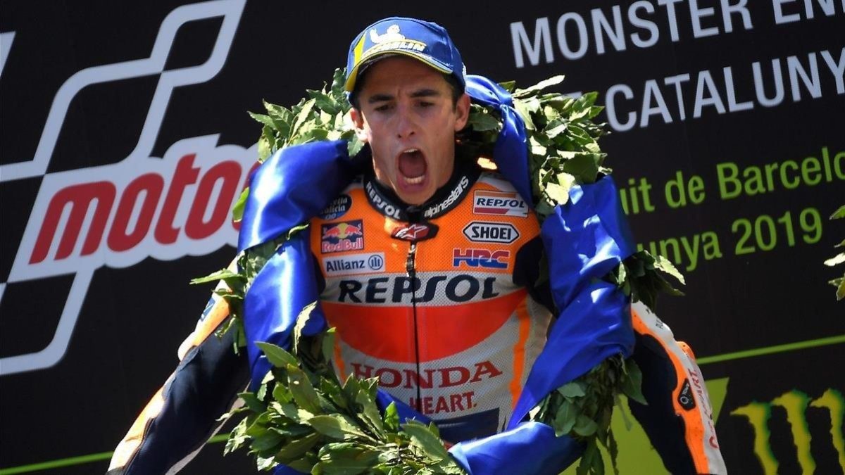 Marc Márquez (Repsol Honda) gana con autoridad el GP de Catalunya y suma la cuarta victoria de la temporada.