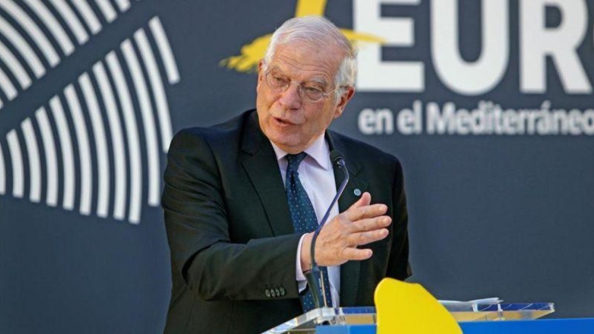 El ministro de Exteriores en funciones, Josep Borrell, en un acto.
