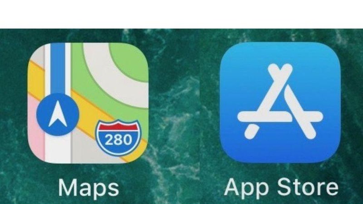 Los nuevos iconos de Maps y Apple Store.