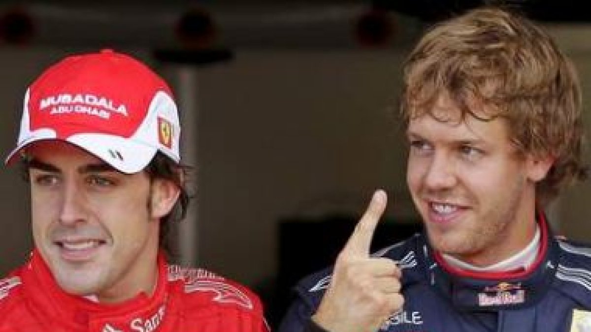 Fernando Alonso con Vettel.
