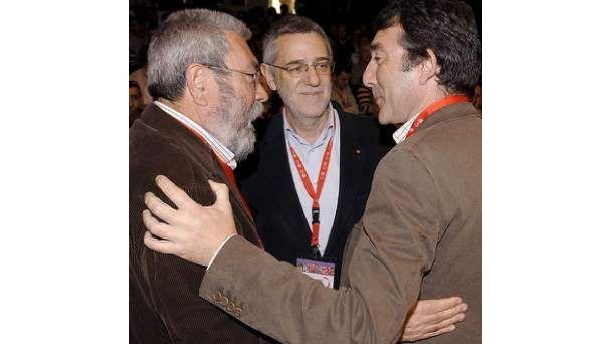 Cándido Méndez, Agustín Prieto y Ángel Hernández