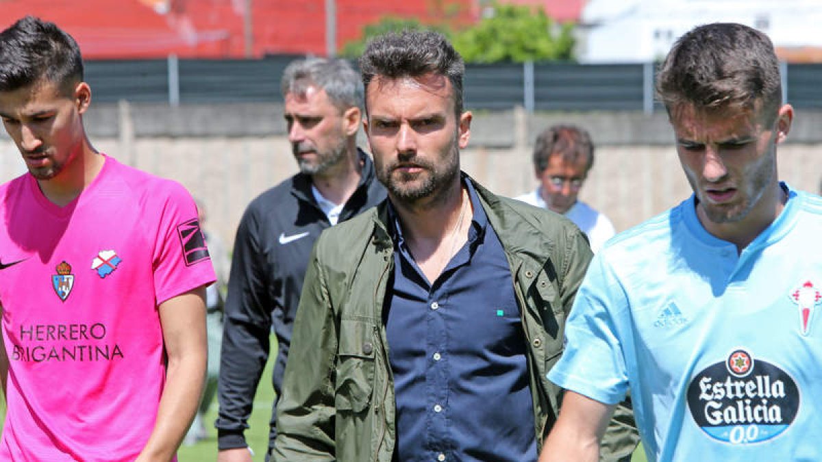 El último duelo entre la Deportiva y Albés en mayo de 2019 en Barreiro ante el Celta B (1-1). BREA