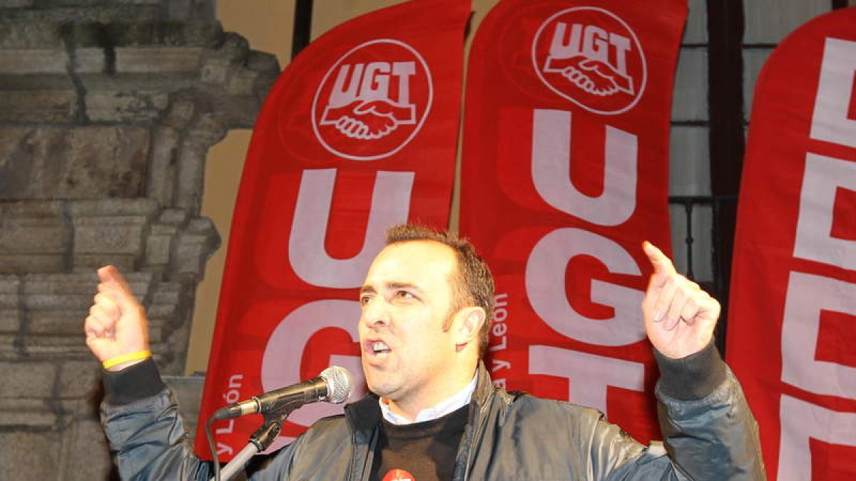 Omar Rodríguez, secretario general de UGT en el Bierzo, en una imagen de archivo.