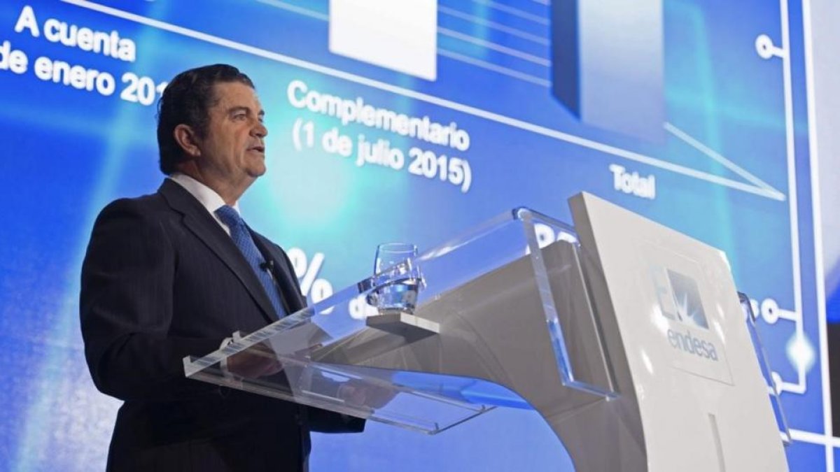 El presidente de Endesa, Borja Prado, en la junta general de accionistas del 2015.