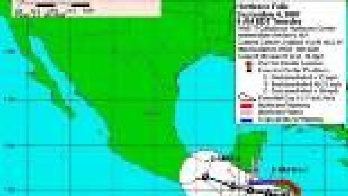 Itinerario previsible que seguirá el huracán en los próximos tres días