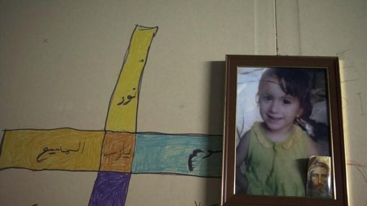 Cristina, niña cristiana raptada por el Estado Islámico en Irak.