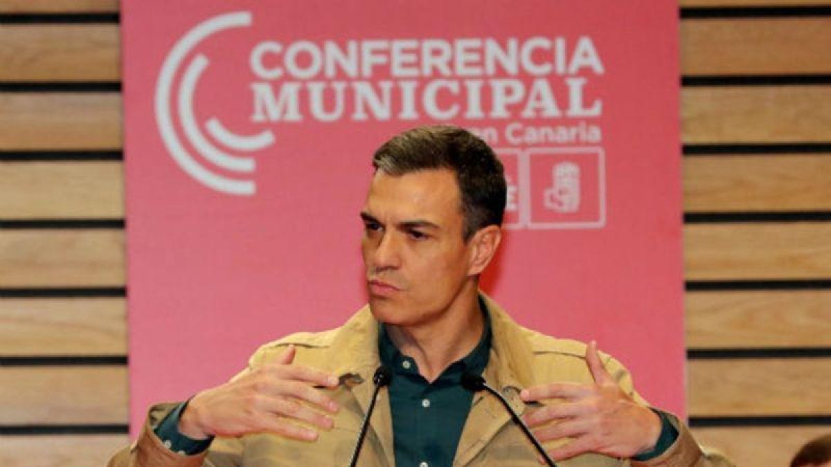 Pedro Sánchez, en Las Palmas.