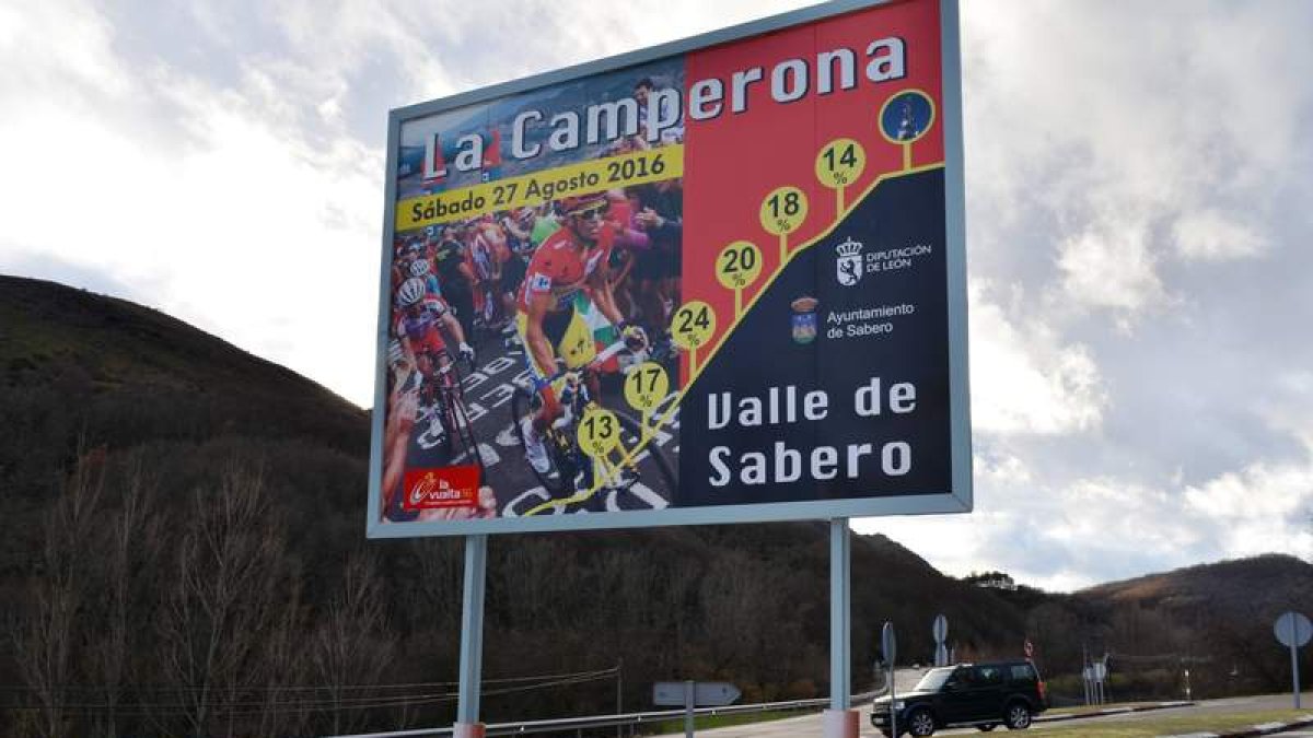 Cartel anunciador de la etapa de La Camperona. CASTRO