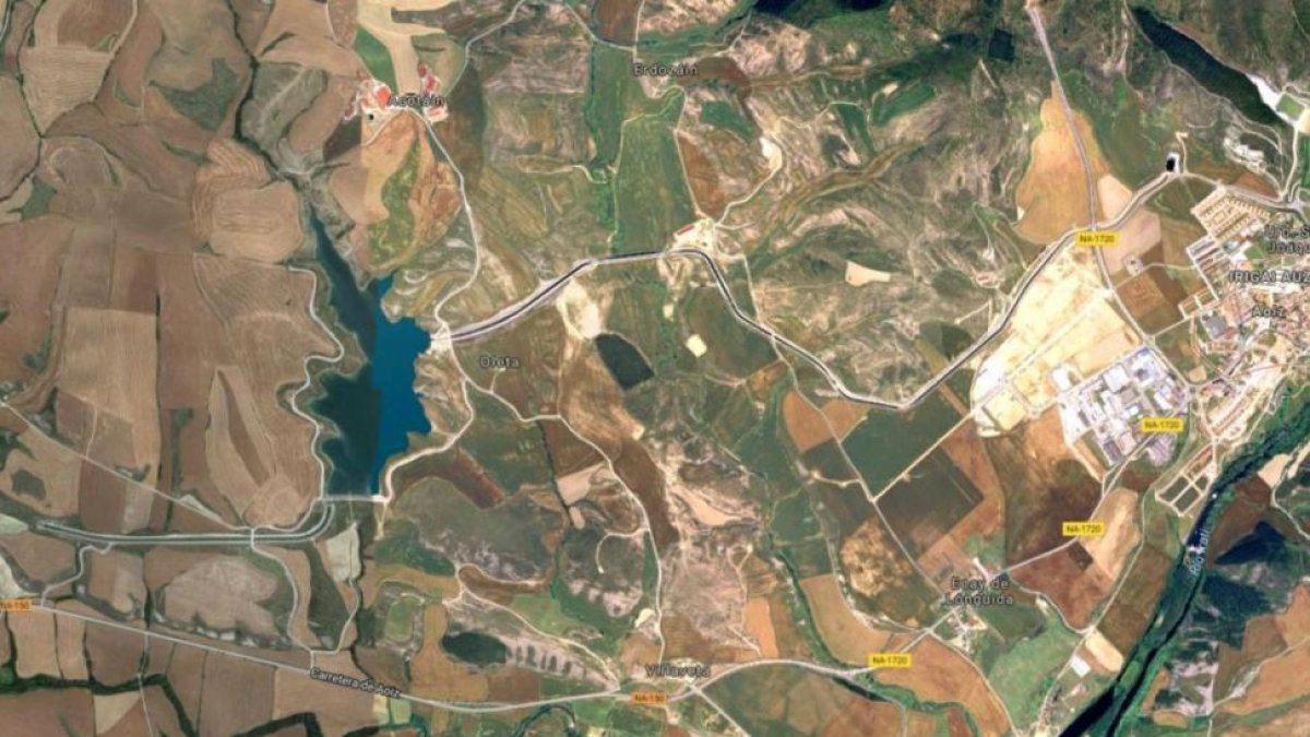 Zona cercana a Aoiz (Navarra) en la que se ha producido el atropello.