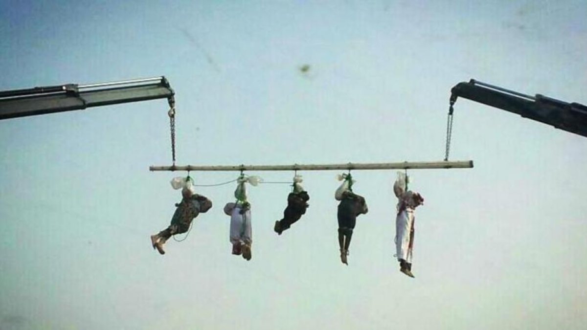 Imagen de archivo en la que se muestra la ejecución de cinco yemenís en Arabia Saudí, en el 2013.