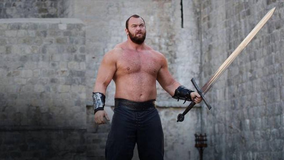 El actor islandés Hafthor Bjornsson, como Gregor Clegane, 'La Montaña', uno de los personajes de la serie 'Juego de tronos'.