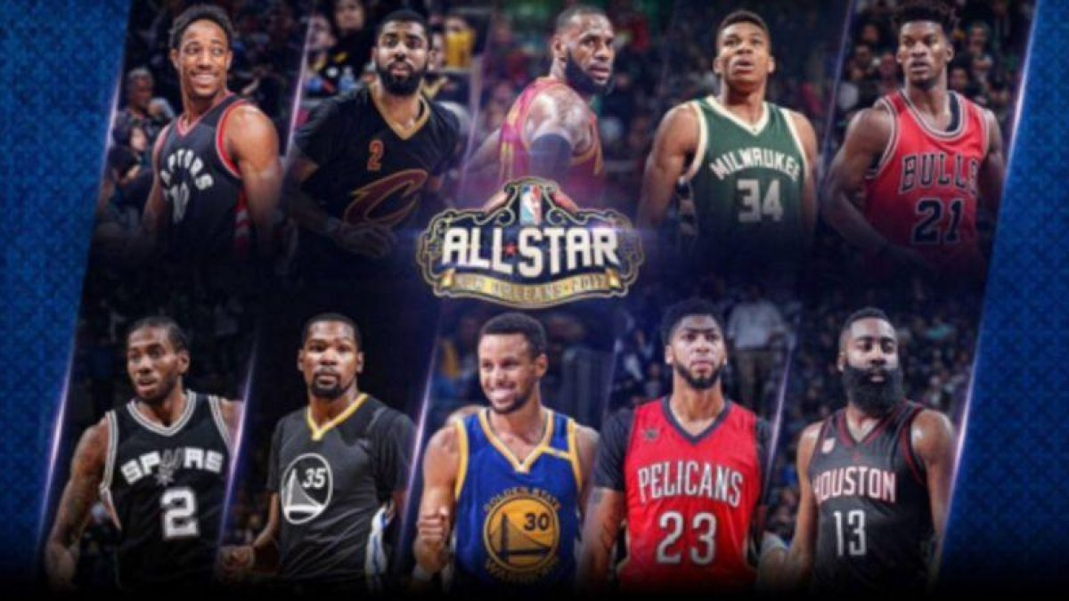 Los dos quintetos titulares del All-Star.