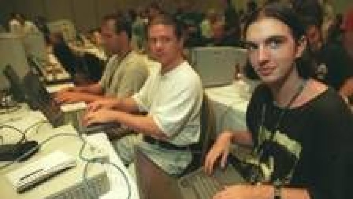 Imagen de archivo de la convención anual de «hackers» (piratas informáticos) en Las Vegas