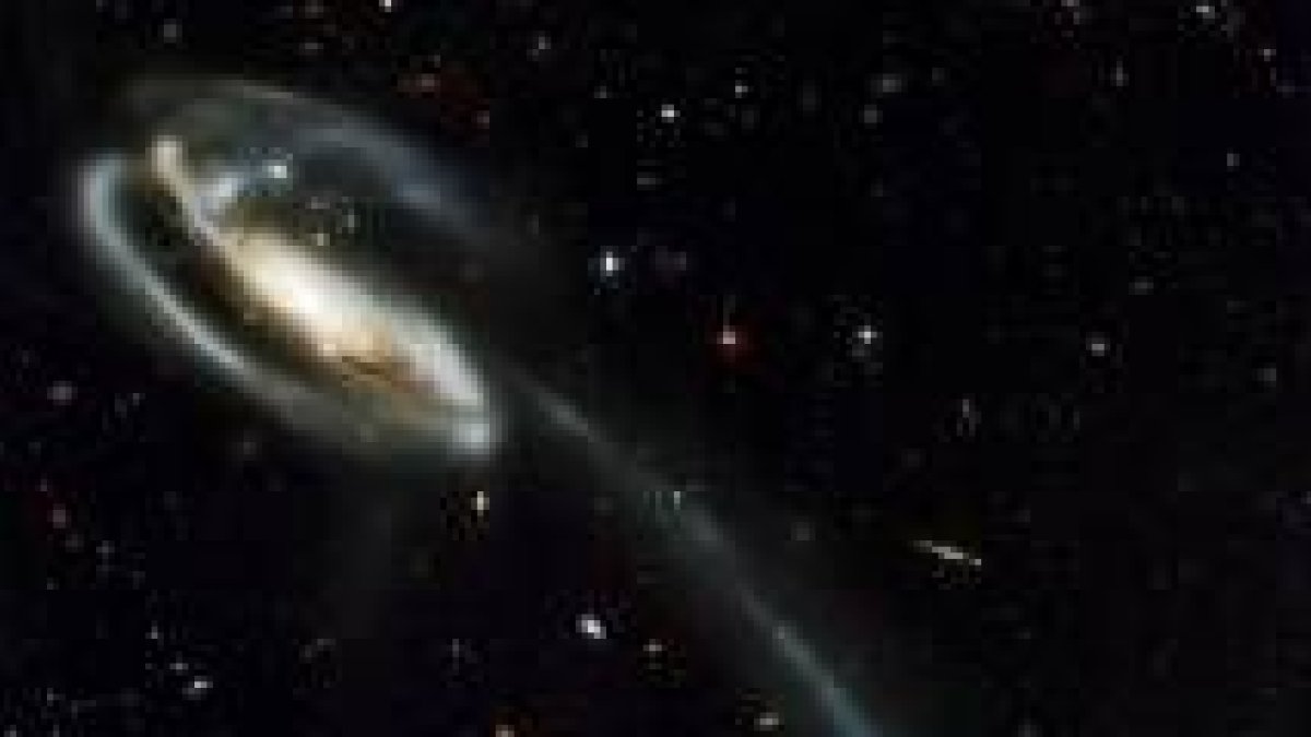 La galaxia «Renacuajo» en pleno proceso de fusión con otra más pequeña