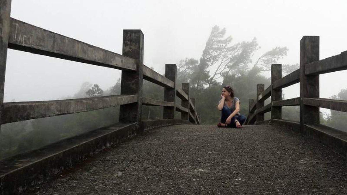 Sandra Álvarez Escudero, en el teleférico de Puerto Plata.