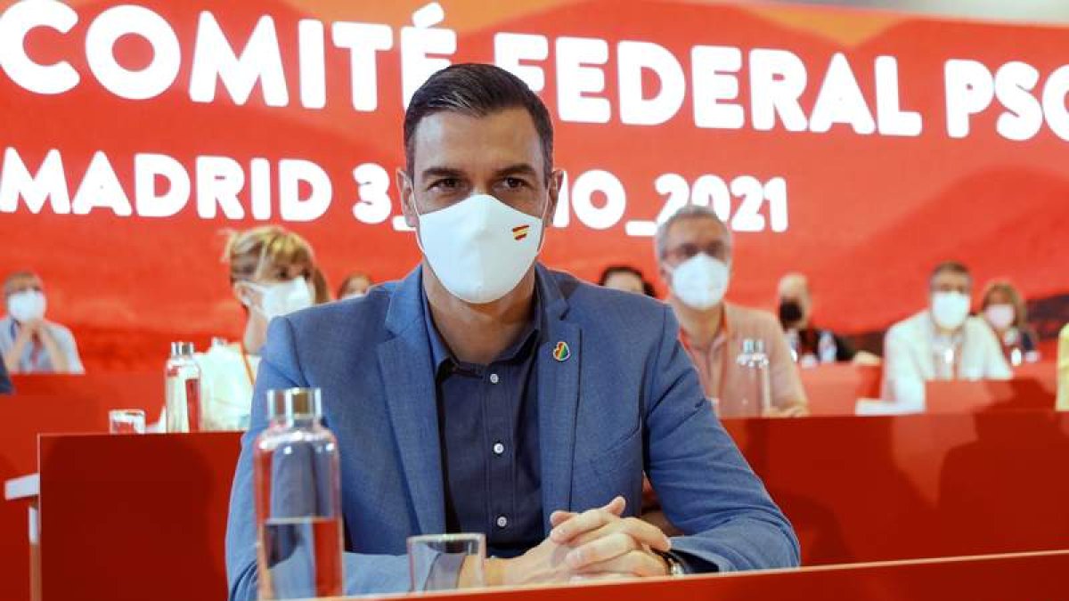 Pedro Sánchez ayer, en el Comité Federal del PSOE que se celebró en Madrid. CHEMA MOYA